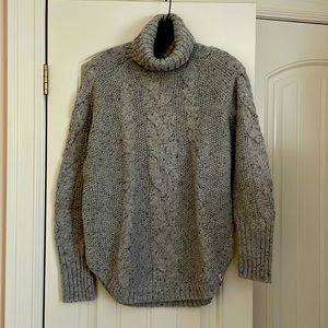 Grey Knit Turtleneck